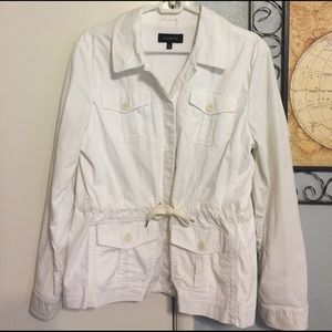 Cotton Jean-type jacket with tie waist