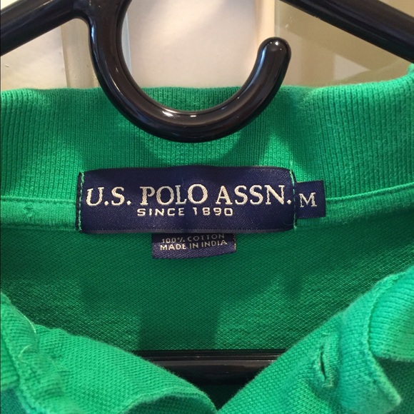 Green men's polo shirt size M - Picture 3 of 4