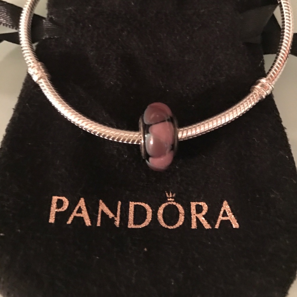 Authentic, Vintage Pandora Purple Murano Charm