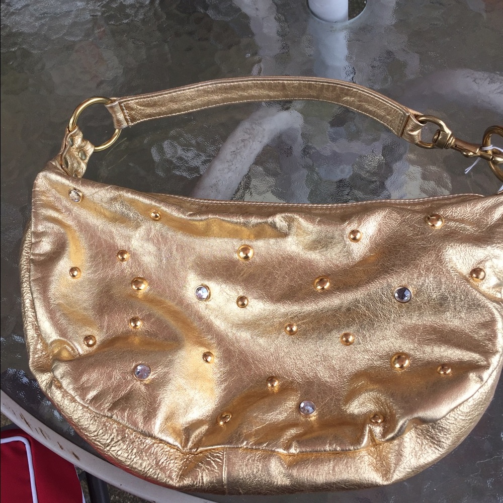 Kiki Pearl Purse NEW Gold STUNNING.