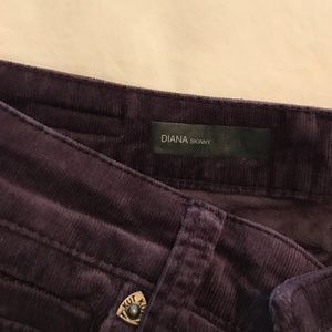 KUT from the Kloth Dianna Skinny purple pants.