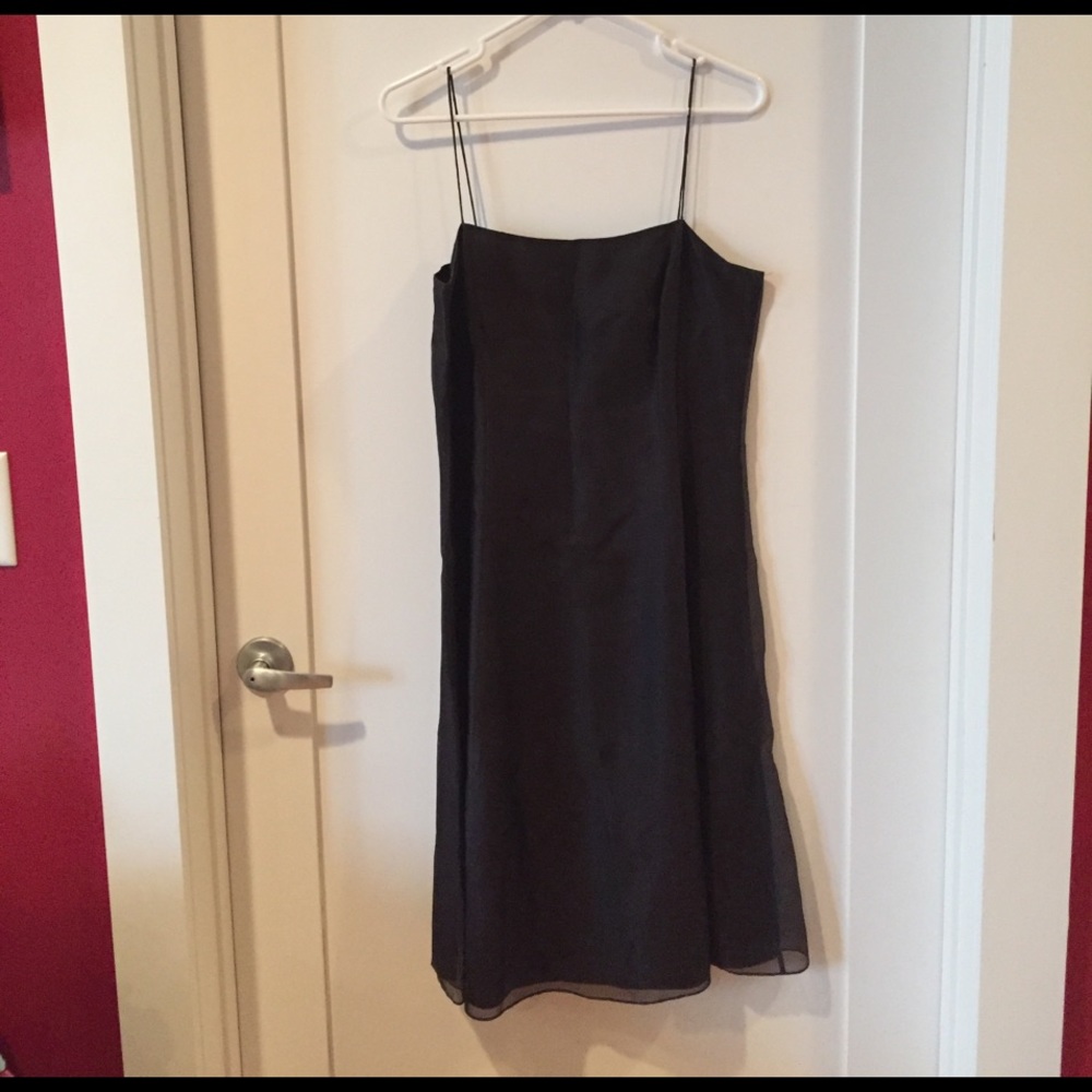 FINAL PRICE DROP!! Black silk fit/flare dress