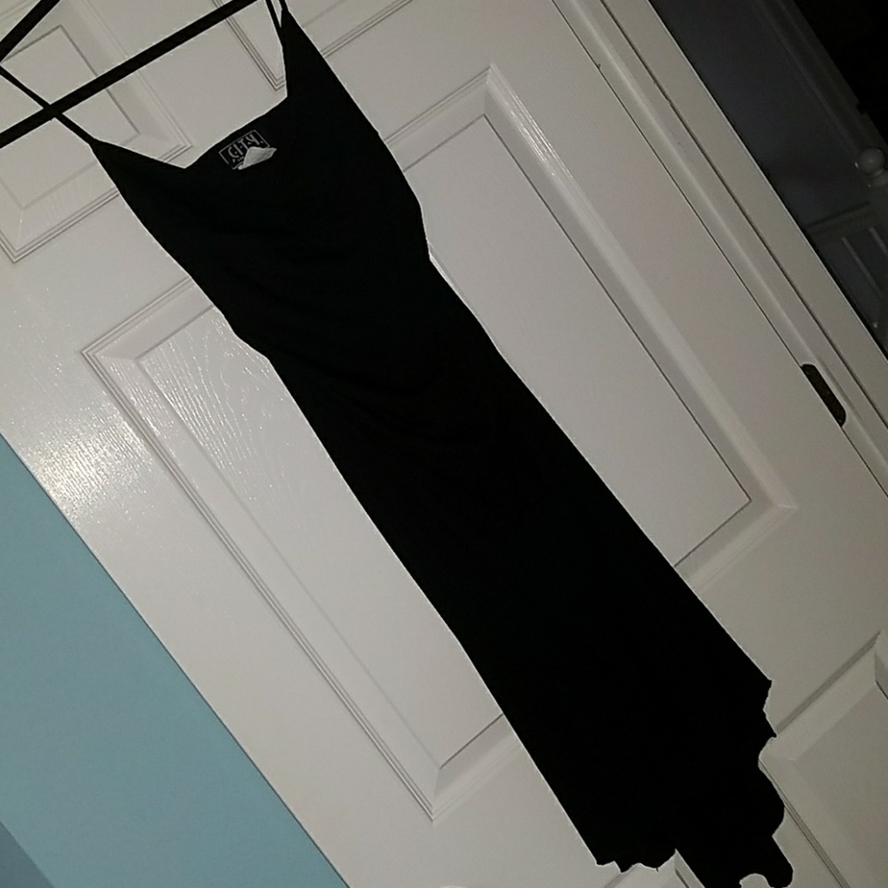 Strappy black dress