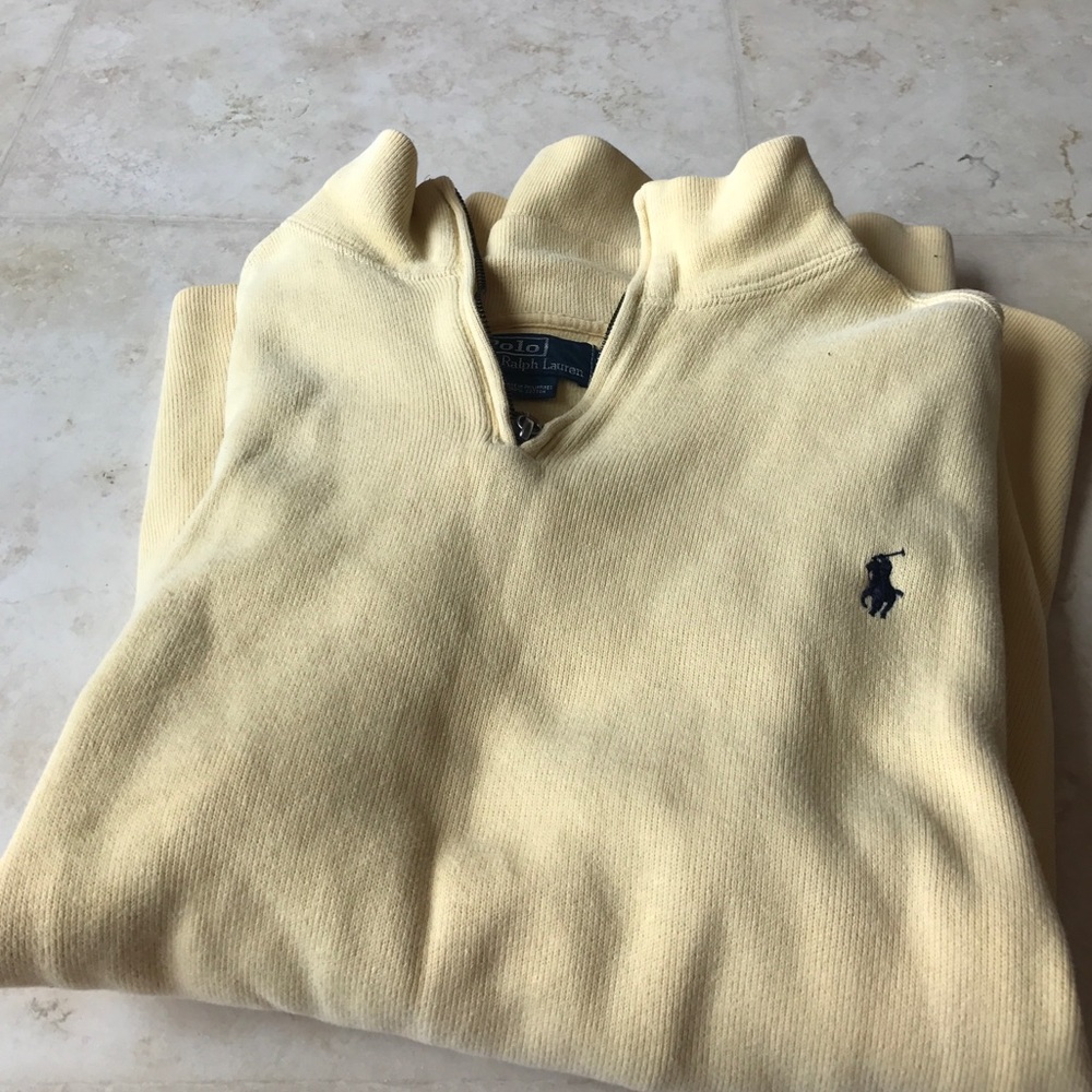 Light Yellow Ralph Lauren Quarter Zip
