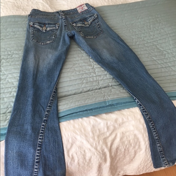 Vintage Distressed True Religion Flare Jeans - Picture 3 of 6