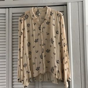 Free People floral button up Free People floral button up