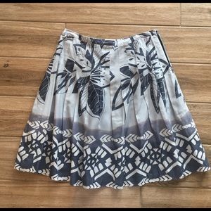 The Limited patterned pleated skirt.