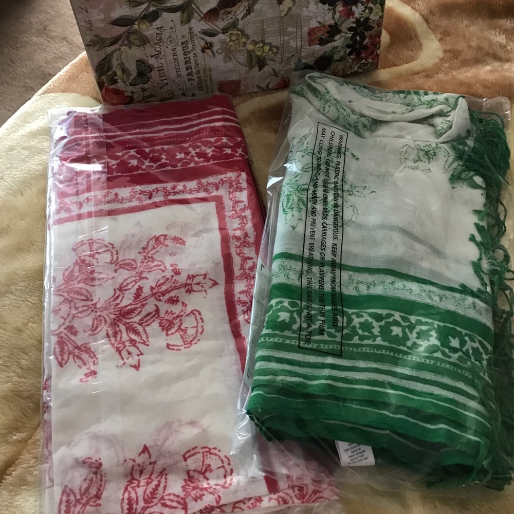 Brand New E.D. scarf. $18 for both(sold)