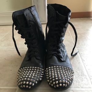 Steve Madden Tarnney Studded Combat Boots