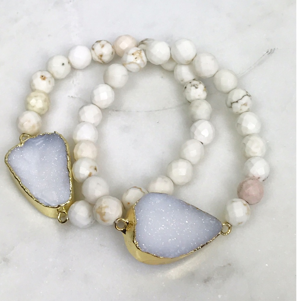 Crystal Druzy Stretch Bracelet - Picture 4 of 8