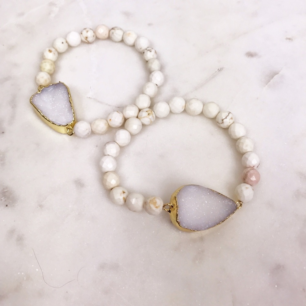 Crystal Druzy Stretch Bracelet - Picture 5 of 8