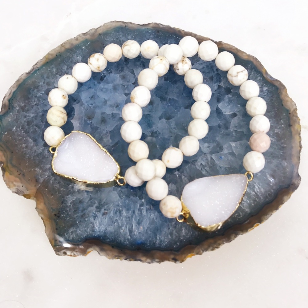 Crystal Druzy Stretch Bracelet - Picture 3 of 8