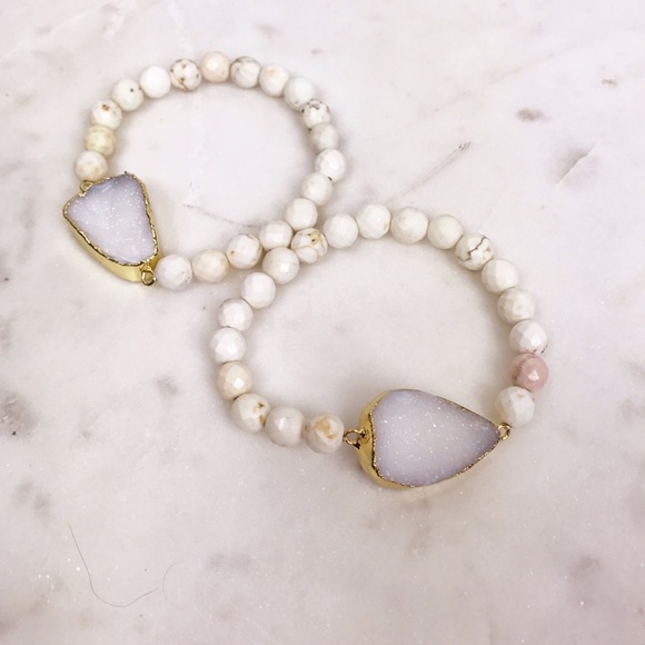 Crystal Druzy Stretch Bracelet - Picture 5 of 8