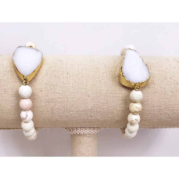 Crystal Druzy Stretch Bracelet - Picture 6 of 8