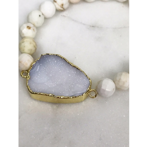 Crystal Druzy Stretch Bracelet - Picture 7 of 8