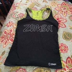 Fun splatter paint Zumba tank medium