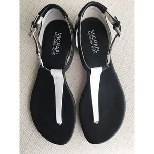 MICHAEL KORS black & white sandals