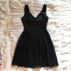 Short tulle and satin formal dress