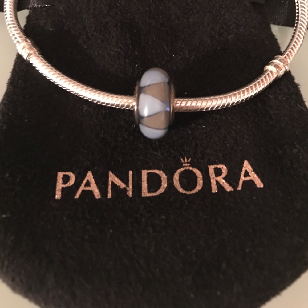 Authentic, Vintage Pandora Blue Murano Charm