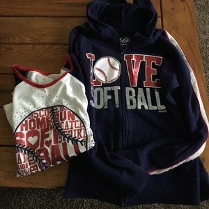 Justice Long sleeve & Zip up sweatshirt