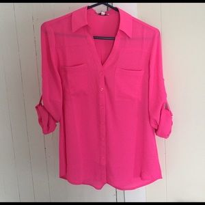 Express Hot Pink Portofino Shirt