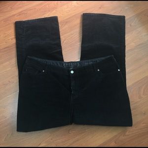 Black pinwale corduroy 5-pocket jeans