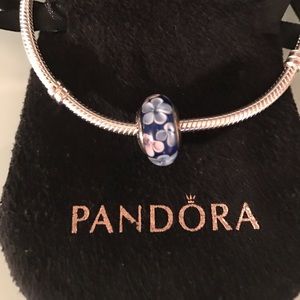 Authentic, Vintage Pandora Murano Flower Charm