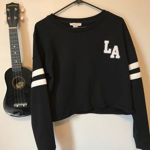 SALE•LA patch cropped sweatshirt