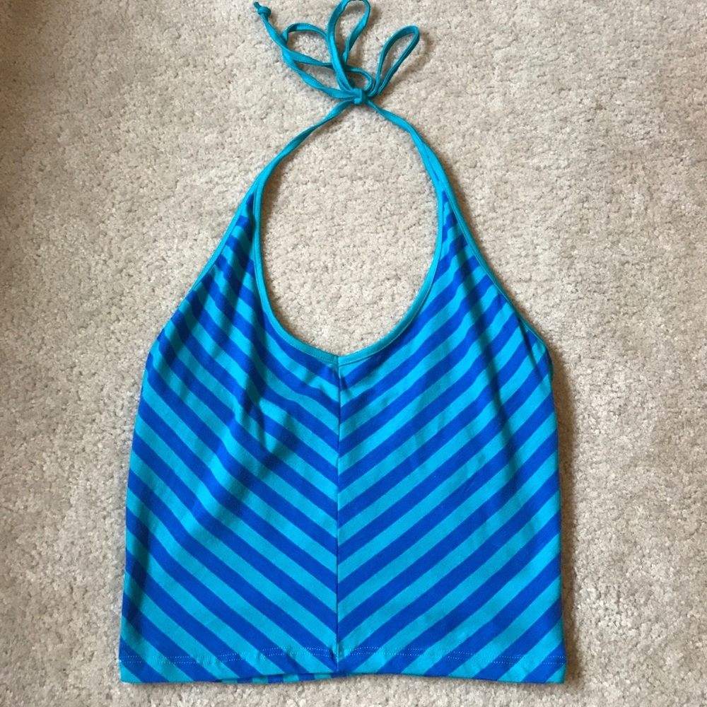 Stripped halter top