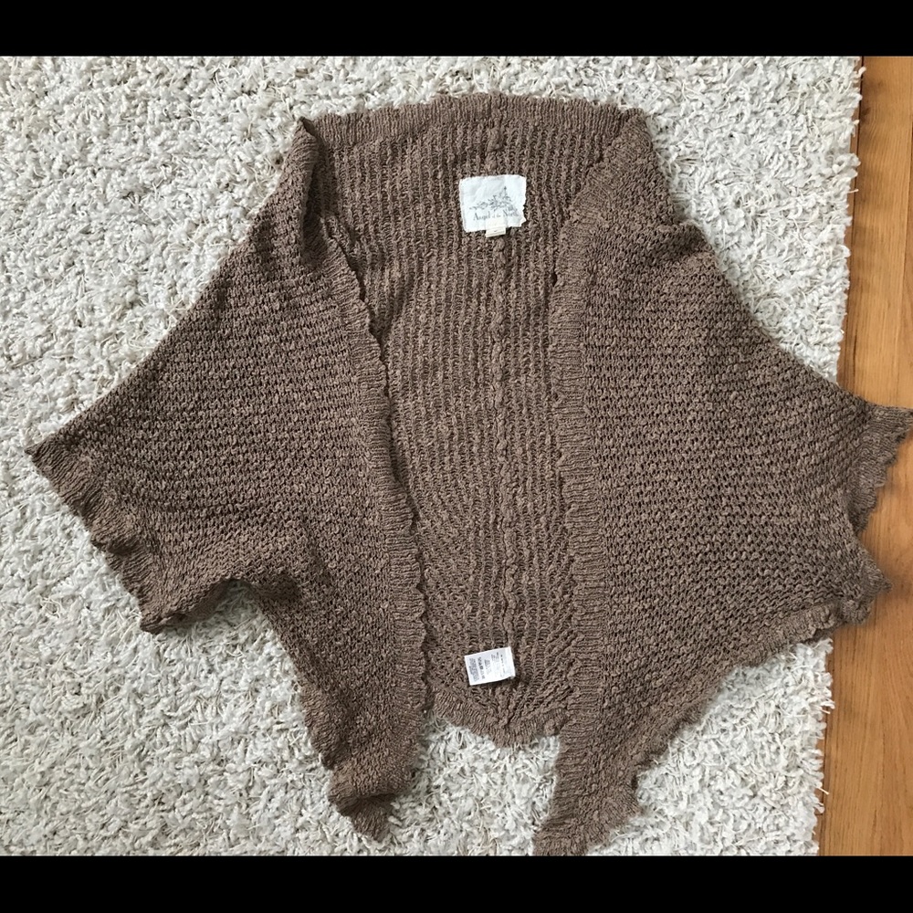 Anthropologie Soft Brown Shrug