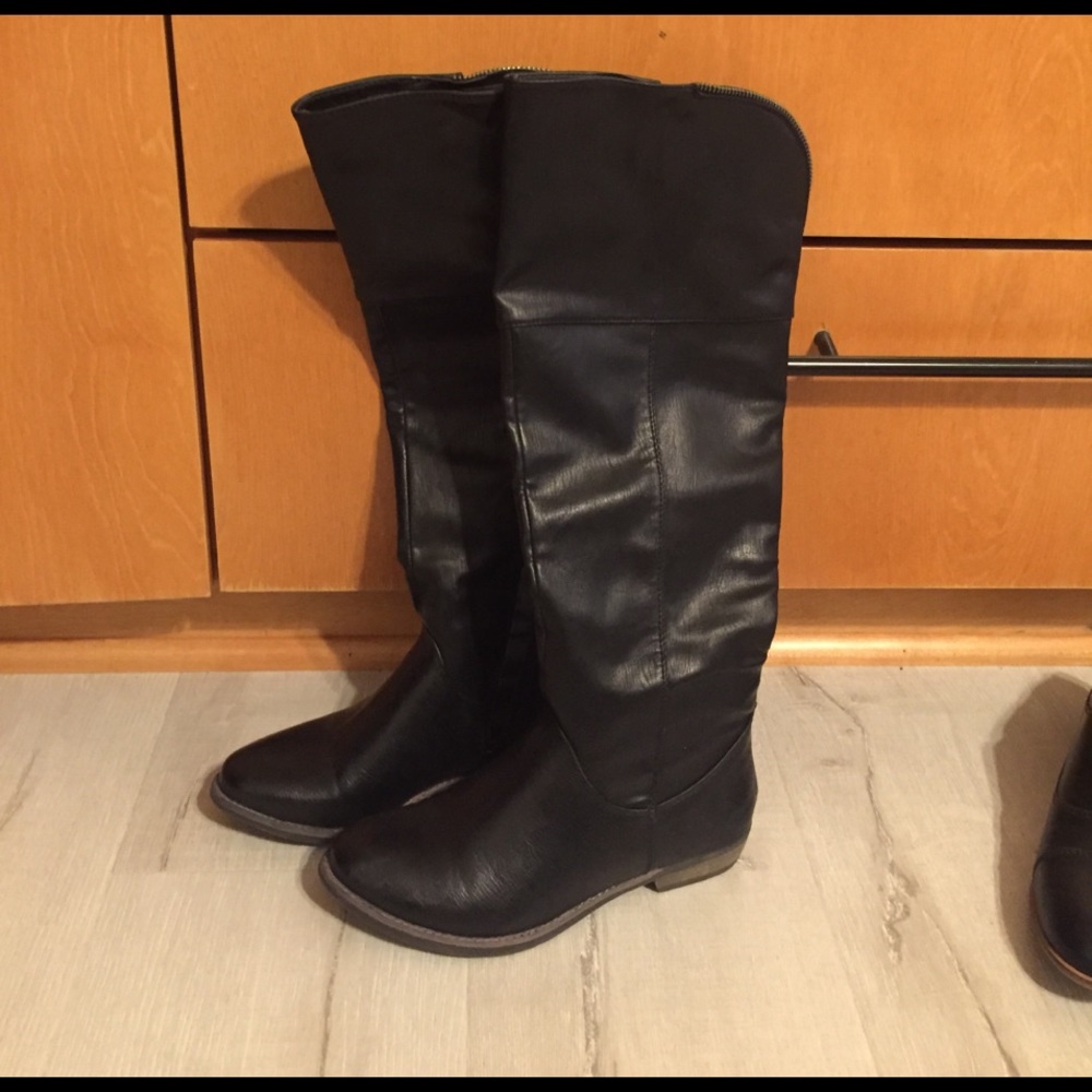 Cathy Jean black over the knee boots