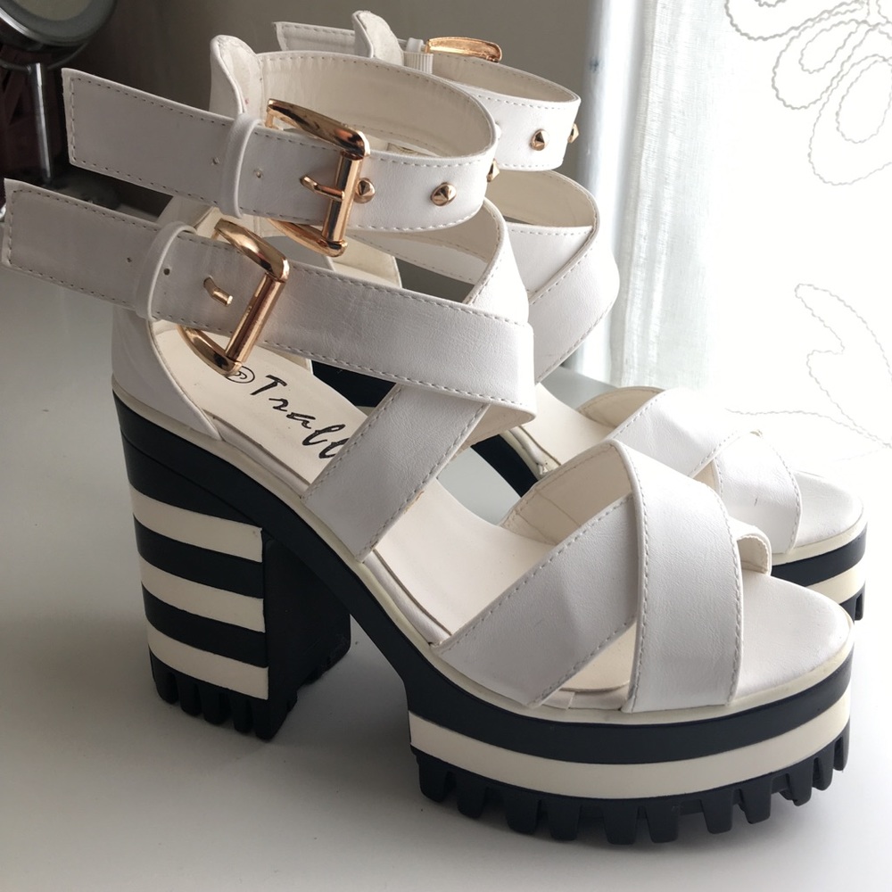 Brand New Comfortable Black & White Heels