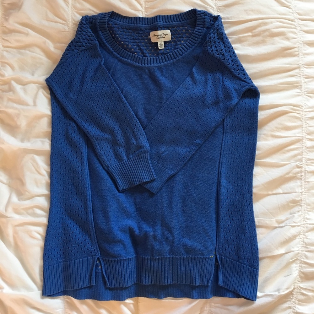 Holey knit sweater