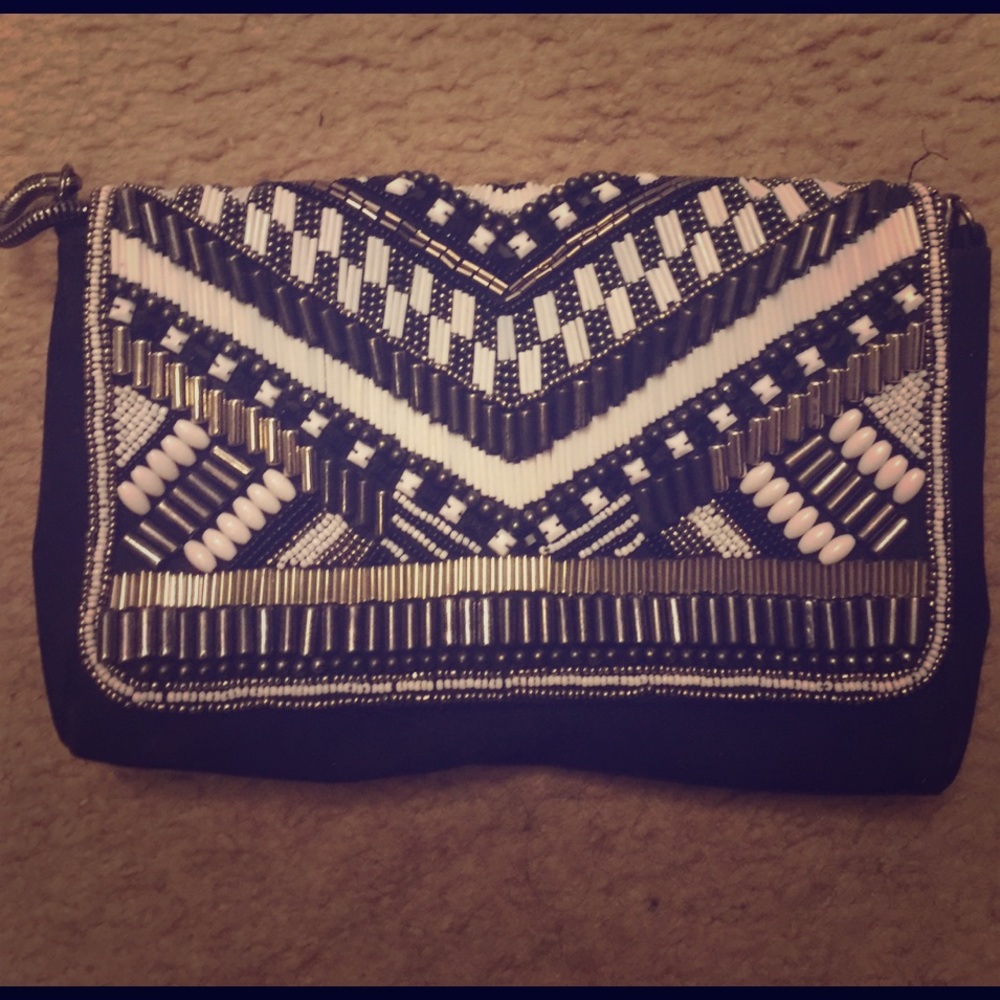 Beaded clutch/shoulder bag