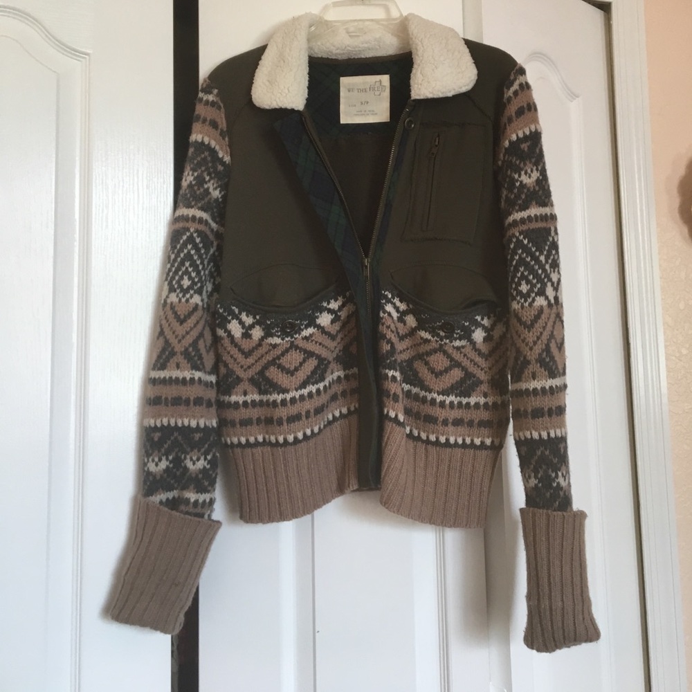 Free People Cotton and Wool Jacket