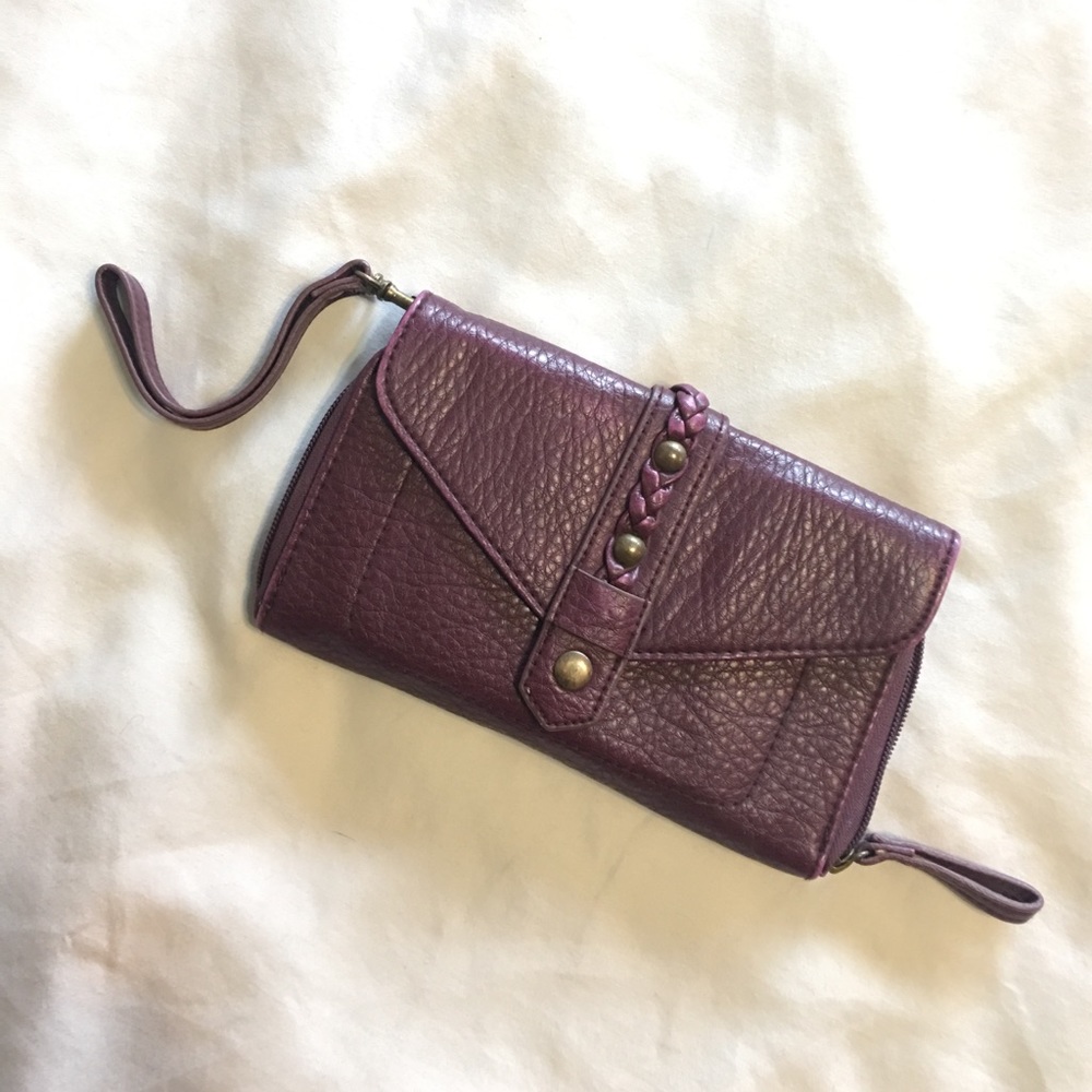 Maroon / Burgundy Clutch Wristlet Purse