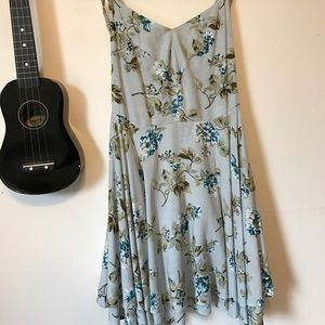 Blue floral mini dress (Size 0)