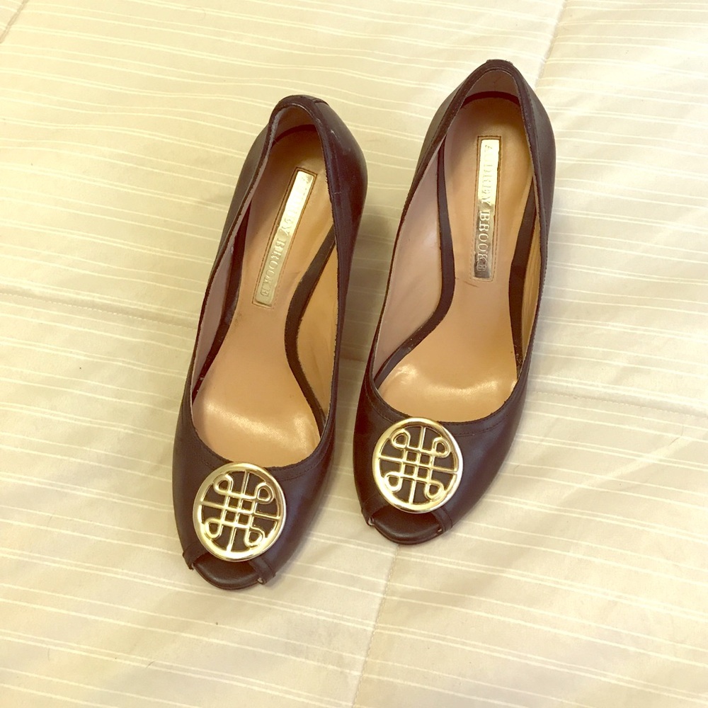 Audrey Brooke Black Wedges