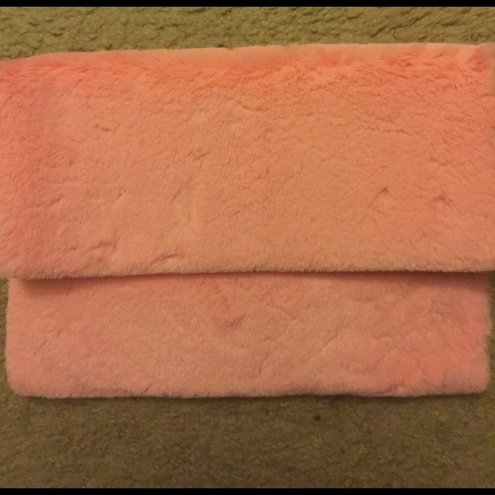 Faux fur clutch