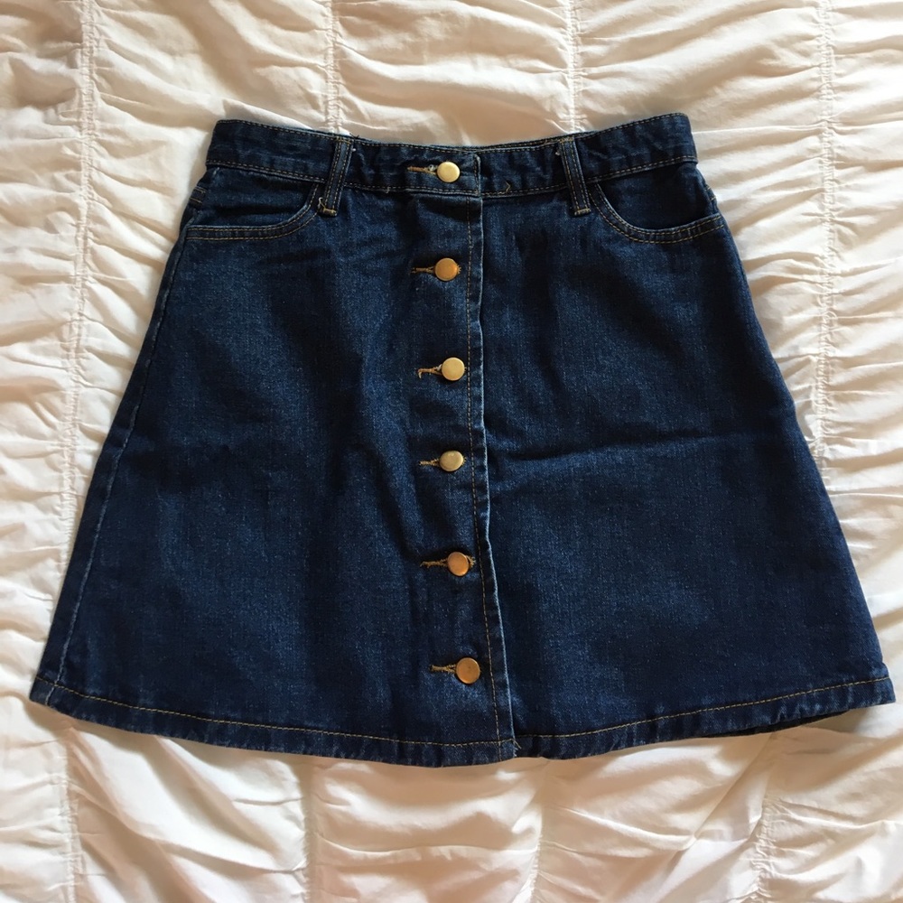 Denim mini skirt