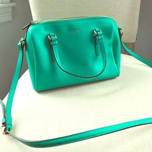 Coach Kelly Green Leather Crossbody bag
