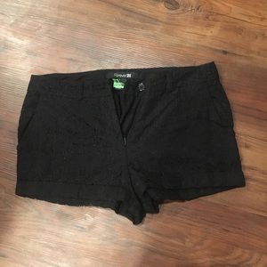 Black lacy shorts