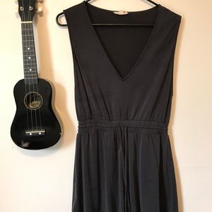 SALE•navy drawstring romper