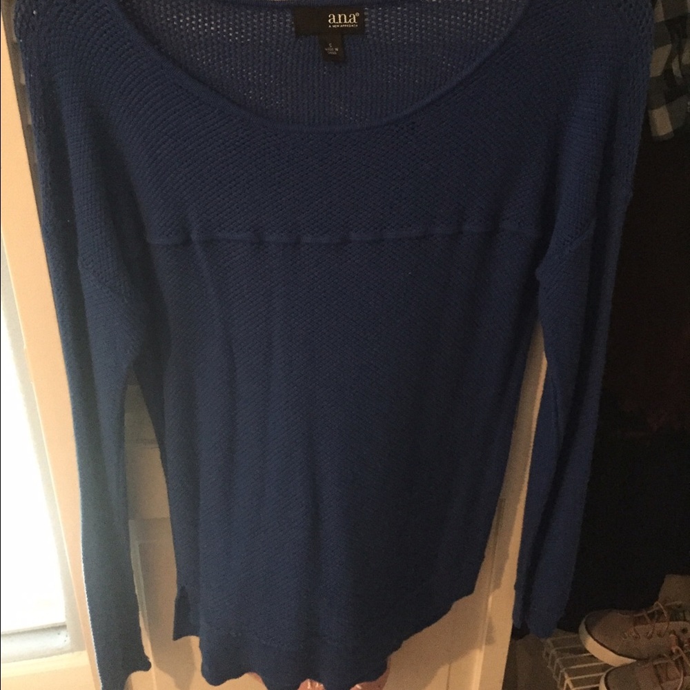 Ana blue mesh sweater