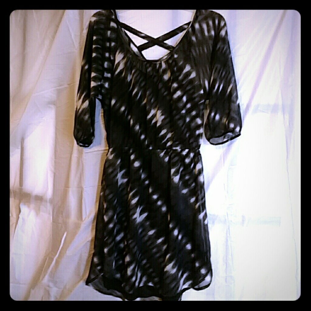 Express Black & White Mini Dress