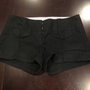 Black casual shorts