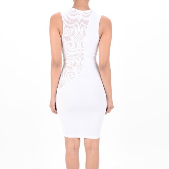 ❣️Sale was $45 down sizing❣️ Sequined swirls white dress - Picture 2 of 5