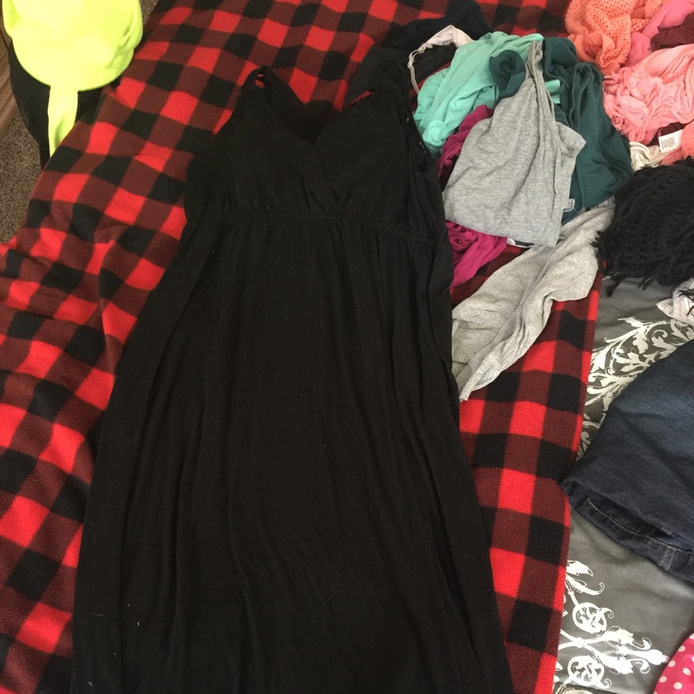 Black maxi dress