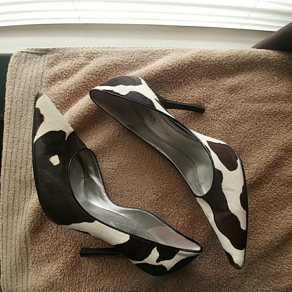 Guess Cow Print Heels