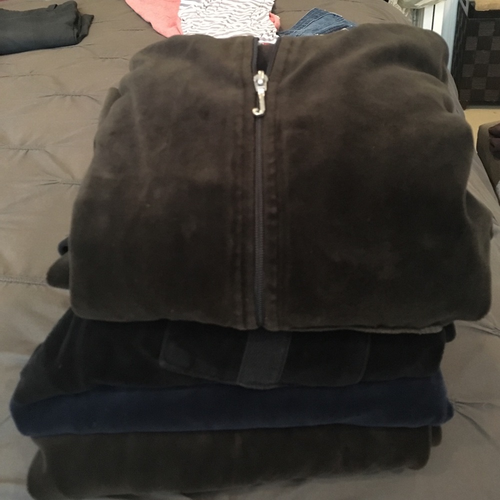 3 Juicy pants/1 zip up jacket